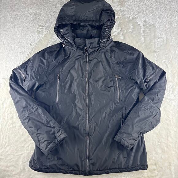 Avalanche Outdoor Supply Co Jacket Hooded Women's Large Black - Picture 1 of 12